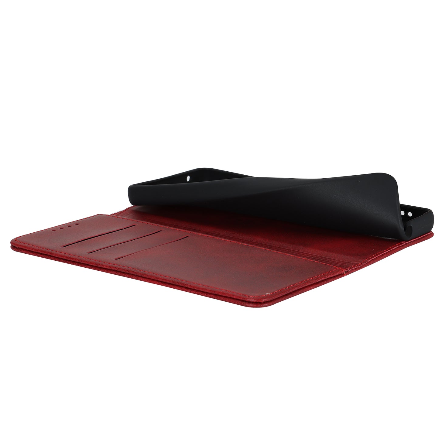 PU Leather Case for Sony Xperia 10 V Scratch Resistant Calf Texture Stand Wallet Phone Cover