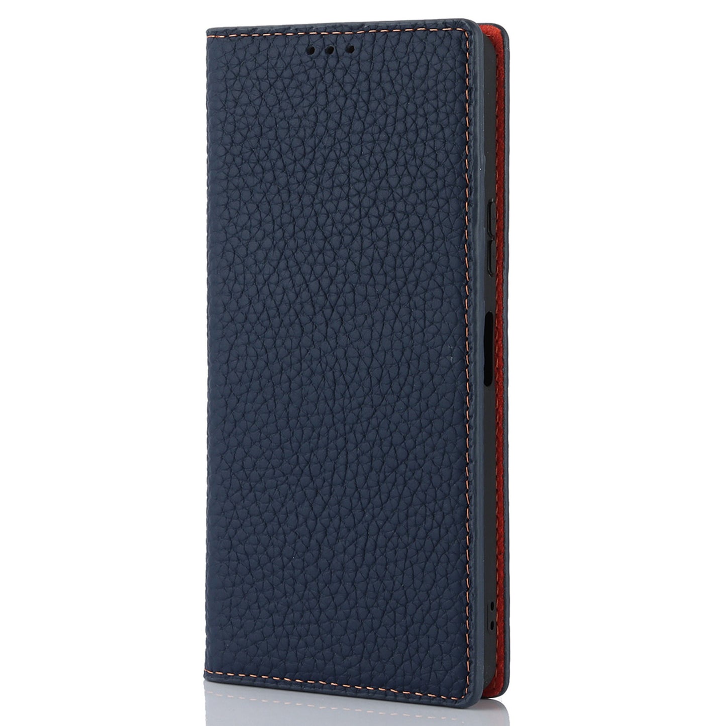 Flip Cover for Sony Xperia 10 V Litchi Texture Genuine Cow Leather Phone Case Stand Wallet with Strap