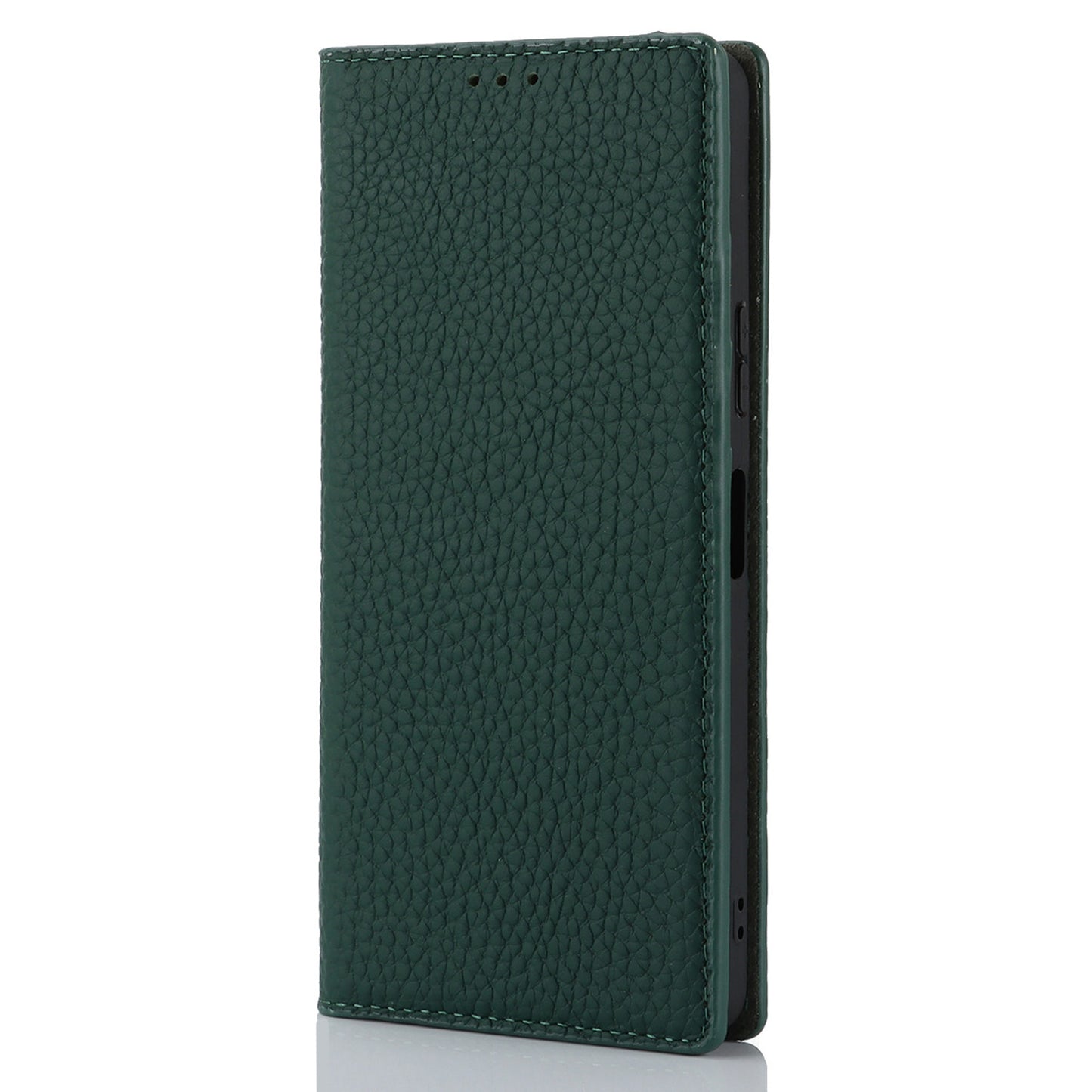 Flip Cover for Sony Xperia 10 V Litchi Texture Genuine Cow Leather Phone Case Stand Wallet with Strap