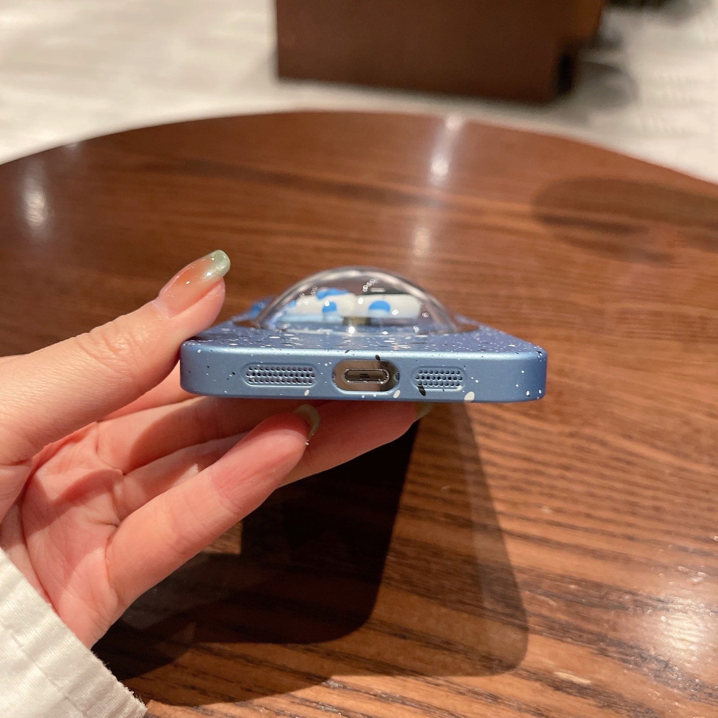 PC Cover for iPhone 12 Pro Max 3D Rotating Astronaut Convex Lens Anti-drop Phone Case with Lens Film