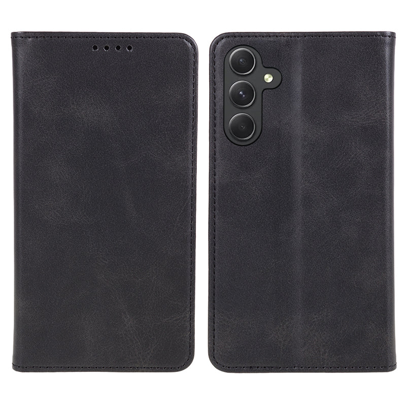 For Samsung Galaxy A54 5G Anti-Scratch PU Leather Stand Case Calf Texture Wallet Anti-drop Phone Cover