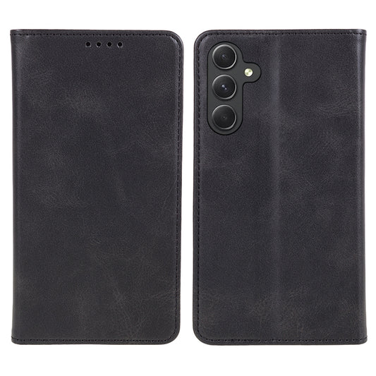 For Samsung Galaxy A54 5G Anti-Scratch PU Leather Stand Case Calf Texture Wallet Anti-drop Phone Cover