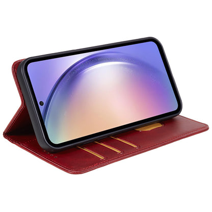 For Samsung Galaxy A54 5G Anti-Scratch PU Leather Stand Case Calf Texture Wallet Anti-drop Phone Cover