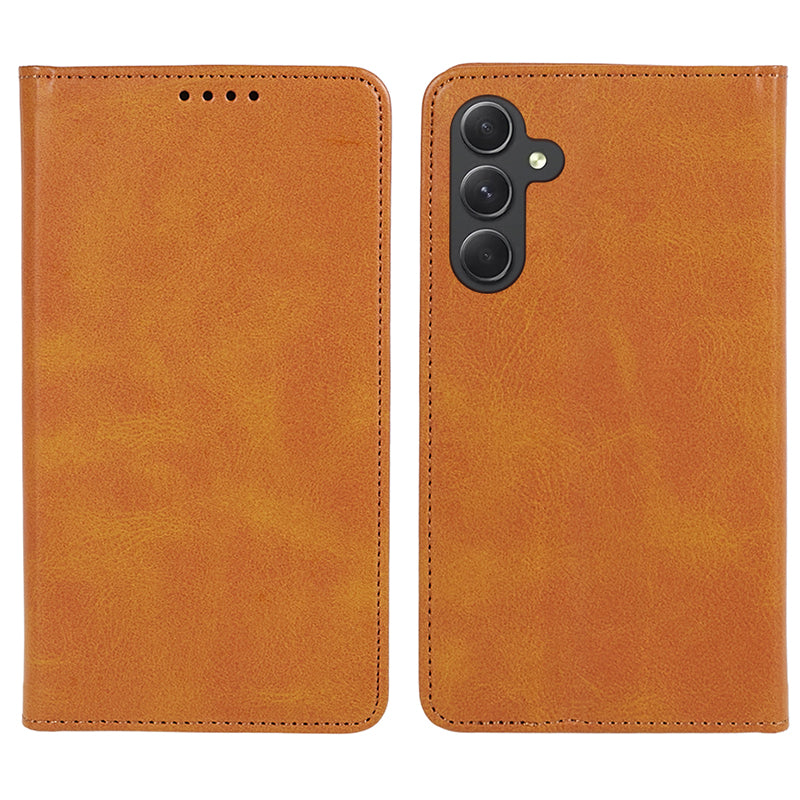 For Samsung Galaxy A54 5G Anti-Scratch PU Leather Stand Case Calf Texture Wallet Anti-drop Phone Cover