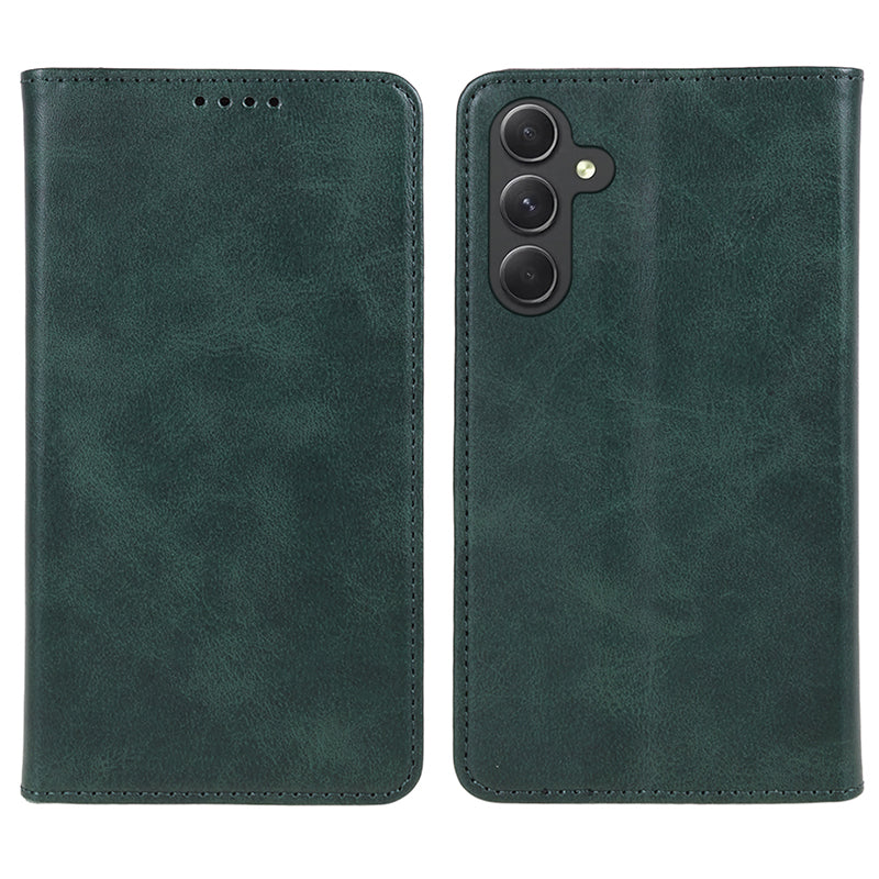 For Samsung Galaxy A54 5G Anti-Scratch PU Leather Stand Case Calf Texture Wallet Anti-drop Phone Cover