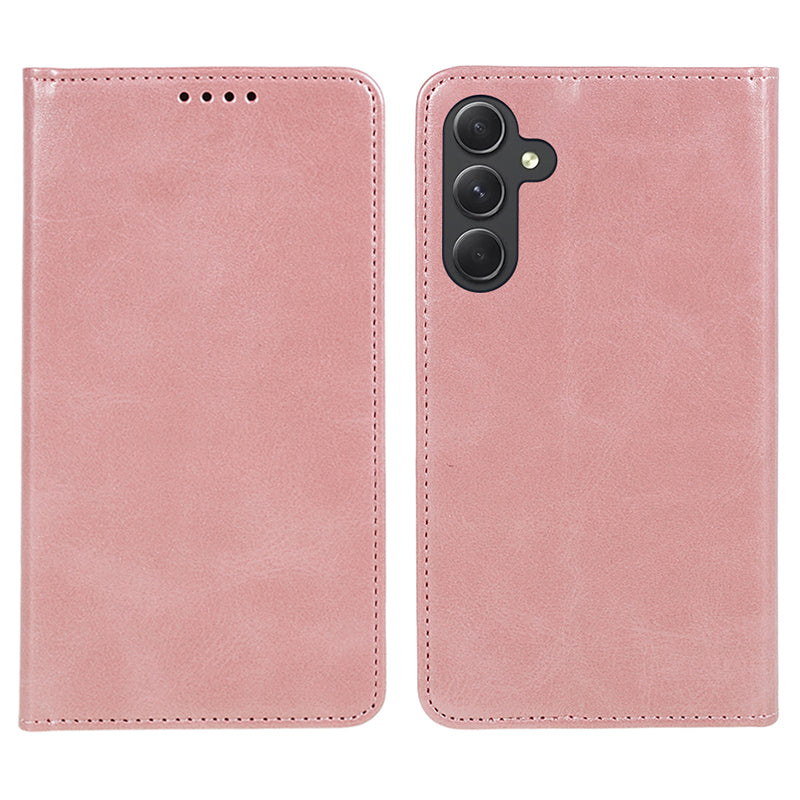 For Samsung Galaxy A54 5G Anti-Scratch PU Leather Stand Case Calf Texture Wallet Anti-drop Phone Cover