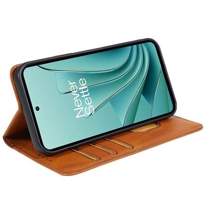 For OnePlus Nord 3 5G / Ace 2V Business Style Wallet Phone Cover Calf Texture Anti-drop PU Leather Shell Case