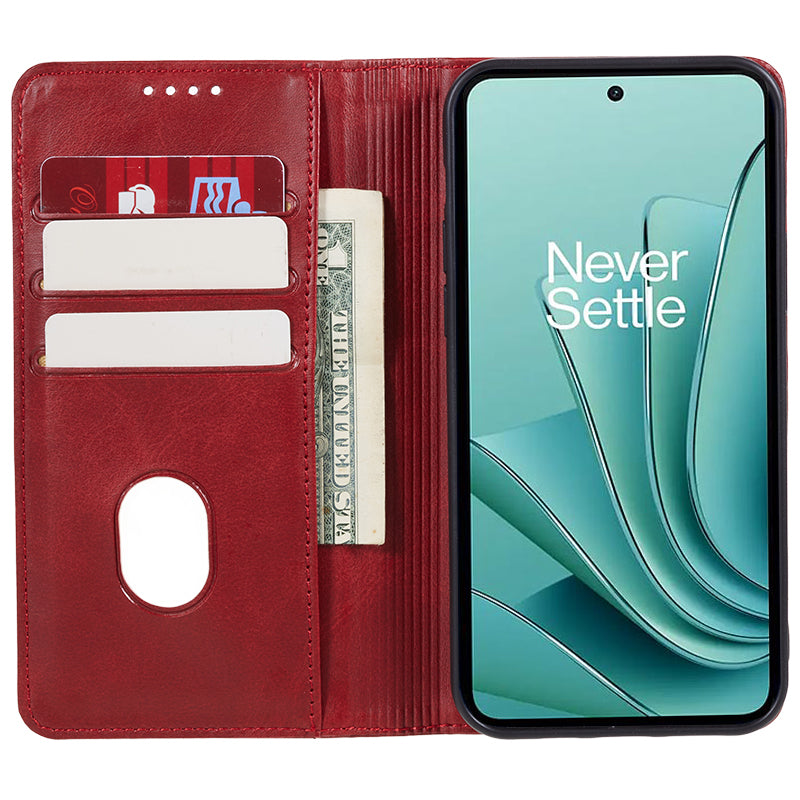For OnePlus Nord 3 5G / Ace 2V Business Style Wallet Phone Cover Calf Texture Anti-drop PU Leather Shell Case