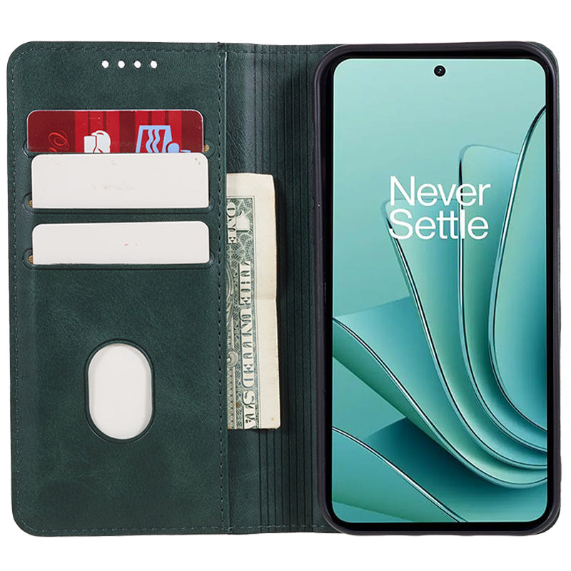 For OnePlus Nord 3 5G / Ace 2V Business Style Wallet Phone Cover Calf Texture Anti-drop PU Leather Shell Case