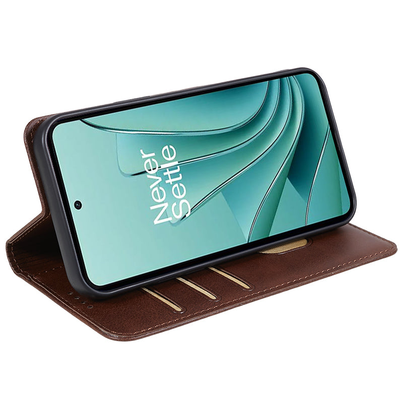 For OnePlus Nord 3 5G / Ace 2V Business Style Wallet Phone Cover Calf Texture Anti-drop PU Leather Shell Case