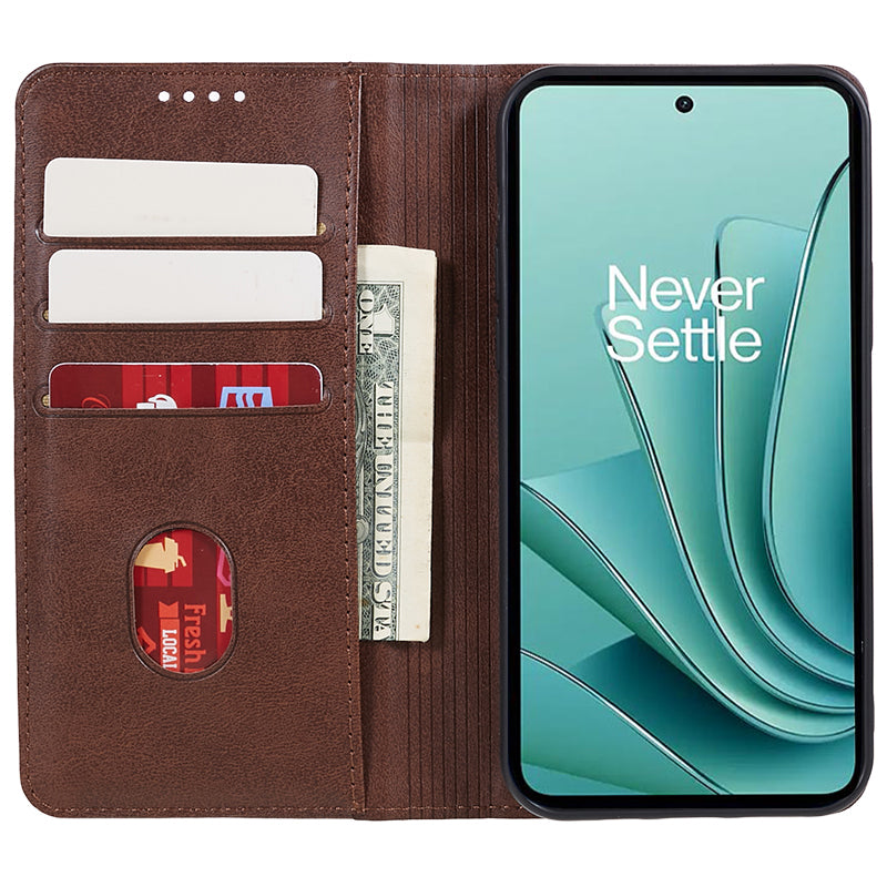 For OnePlus Nord 3 5G / Ace 2V Business Style Wallet Phone Cover Calf Texture Anti-drop PU Leather Shell Case