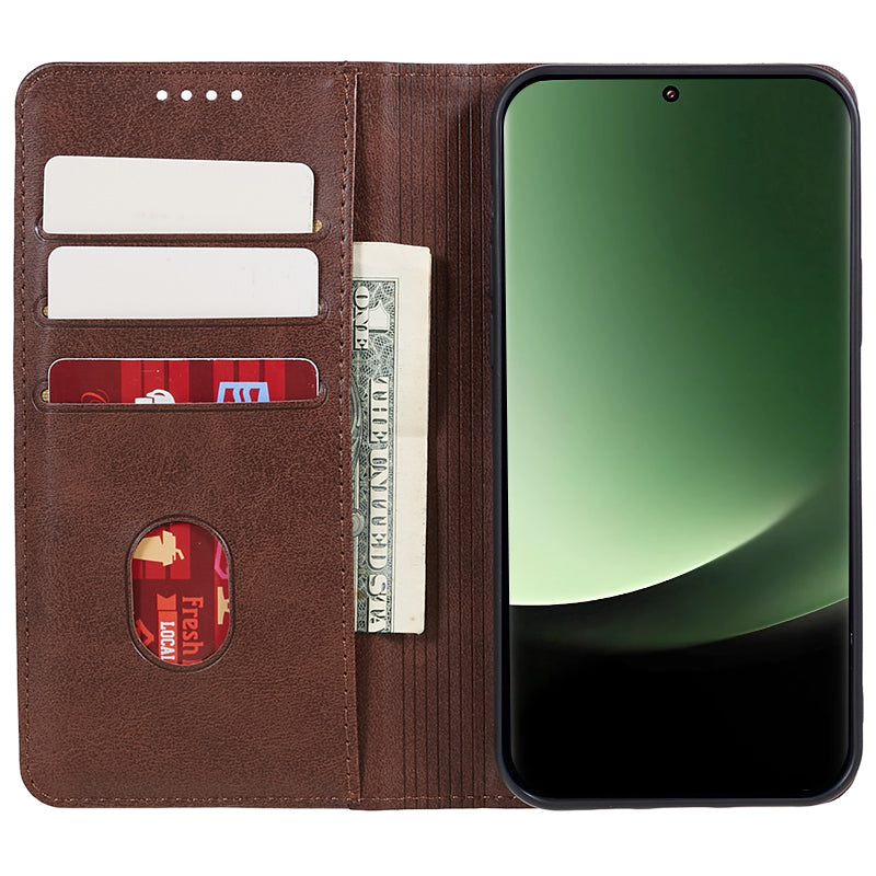 For Xiaomi 13 Ultra Impact-Resistant PU Leather Stand Case Wallet Calf Texture Cell Phone Cover