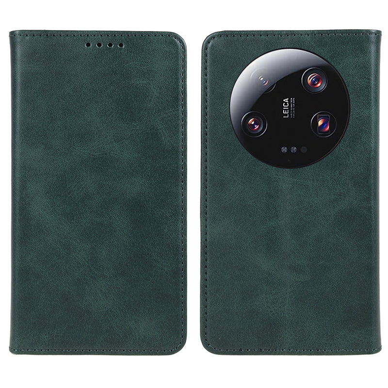 For Xiaomi 13 Ultra Impact-Resistant PU Leather Stand Case Wallet Calf Texture Cell Phone Cover