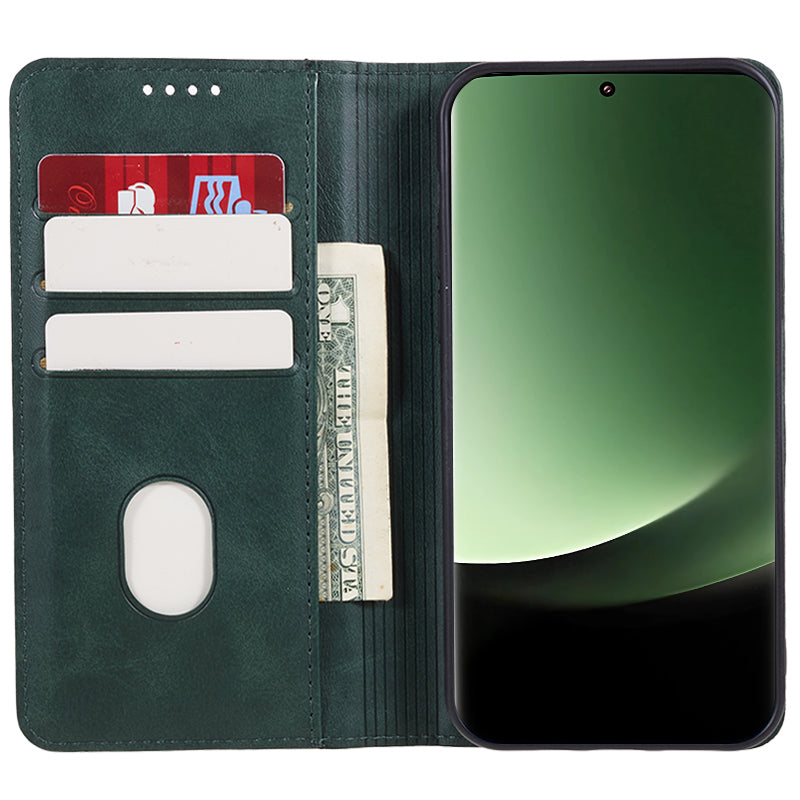 For Xiaomi 13 Ultra Impact-Resistant PU Leather Stand Case Wallet Calf Texture Cell Phone Cover