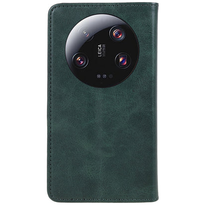 For Xiaomi 13 Ultra Impact-Resistant PU Leather Stand Case Wallet Calf Texture Cell Phone Cover
