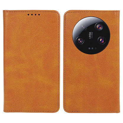 For Xiaomi 13 Ultra Impact-Resistant PU Leather Stand Case Wallet Calf Texture Cell Phone Cover