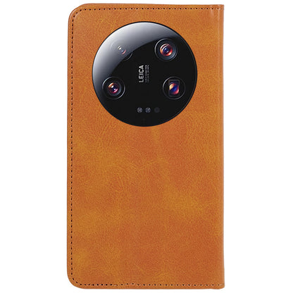 For Xiaomi 13 Ultra Impact-Resistant PU Leather Stand Case Wallet Calf Texture Cell Phone Cover