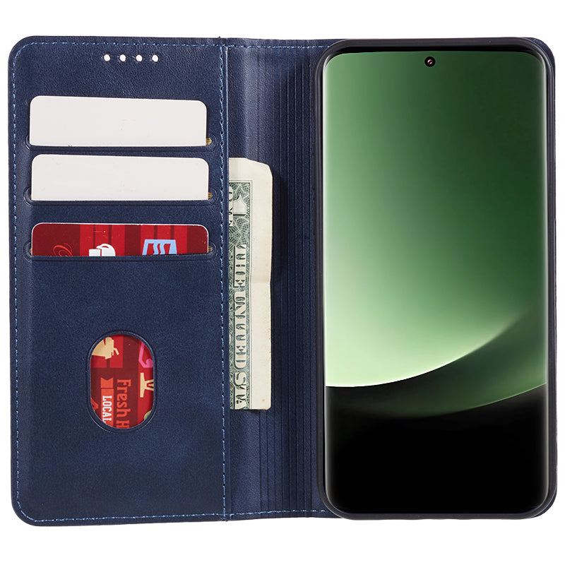 For Xiaomi 13 Ultra Impact-Resistant PU Leather Stand Case Wallet Calf Texture Cell Phone Cover