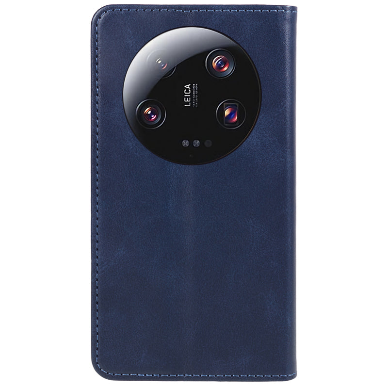 For Xiaomi 13 Ultra Impact-Resistant PU Leather Stand Case Wallet Calf Texture Cell Phone Cover