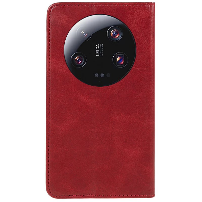 For Xiaomi 13 Ultra Impact-Resistant PU Leather Stand Case Wallet Calf Texture Cell Phone Cover