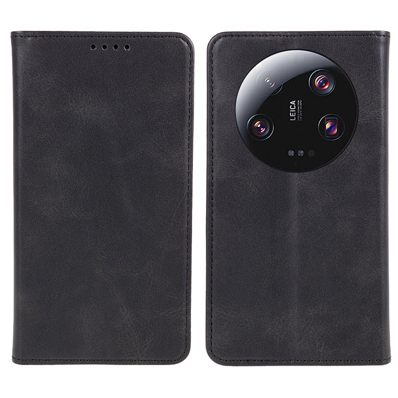 For Xiaomi 13 Ultra Impact-Resistant PU Leather Stand Case Wallet Calf Texture Cell Phone Cover