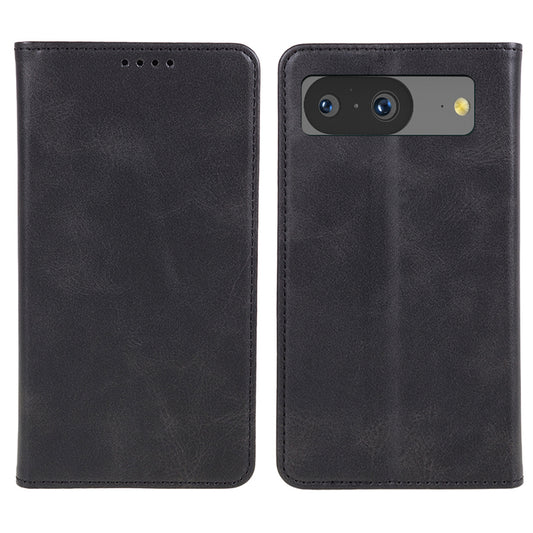 For Google Pixel 8 Anti-drop Phone Cover Anti-Scratch PU Leather Stand Calf Texture Case Wallet
