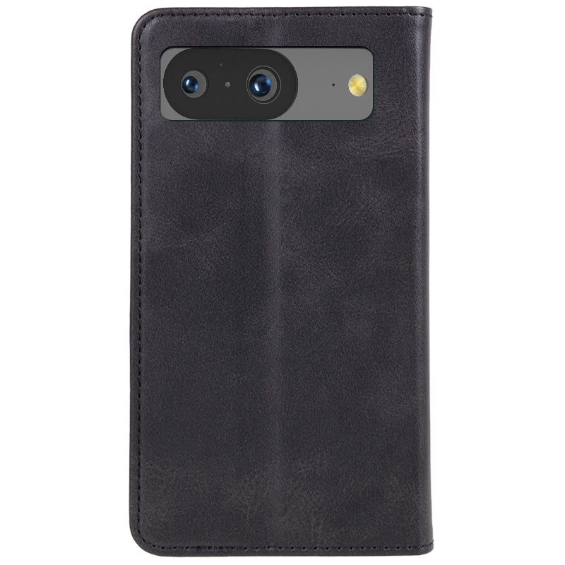 For Google Pixel 8 Anti-drop Phone Cover Anti-Scratch PU Leather Stand Calf Texture Case Wallet