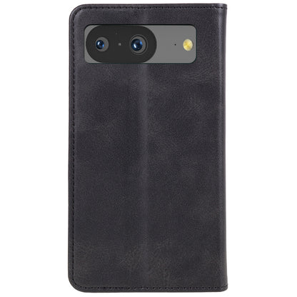 For Google Pixel 8 Anti-drop Phone Cover Anti-Scratch PU Leather Stand Calf Texture Case Wallet