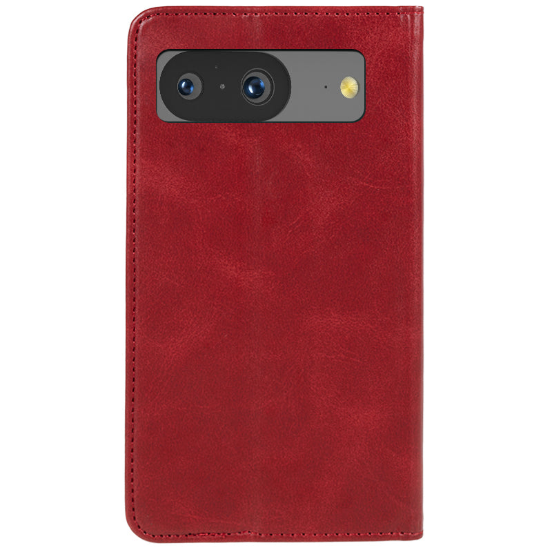 For Google Pixel 8 Anti-drop Phone Cover Anti-Scratch PU Leather Stand Calf Texture Case Wallet