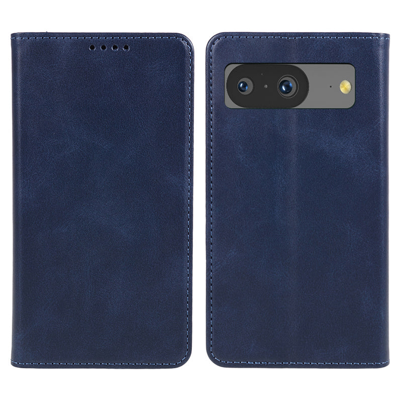 For Google Pixel 8 Anti-drop Phone Cover Anti-Scratch PU Leather Stand Calf Texture Case Wallet