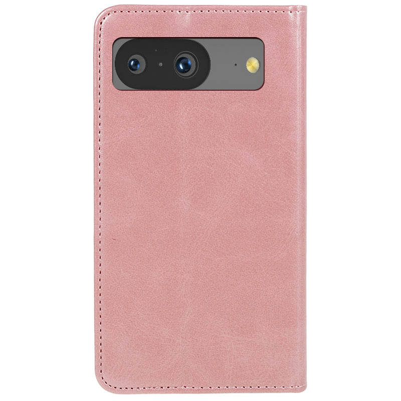 For Google Pixel 8 Anti-drop Phone Cover Anti-Scratch PU Leather Stand Calf Texture Case Wallet