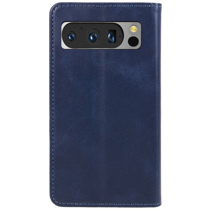 For Google Pixel 8 Pro Strong Magnetic Phone Case PU Leather Stand Case Calf Texture Wallet Cover
