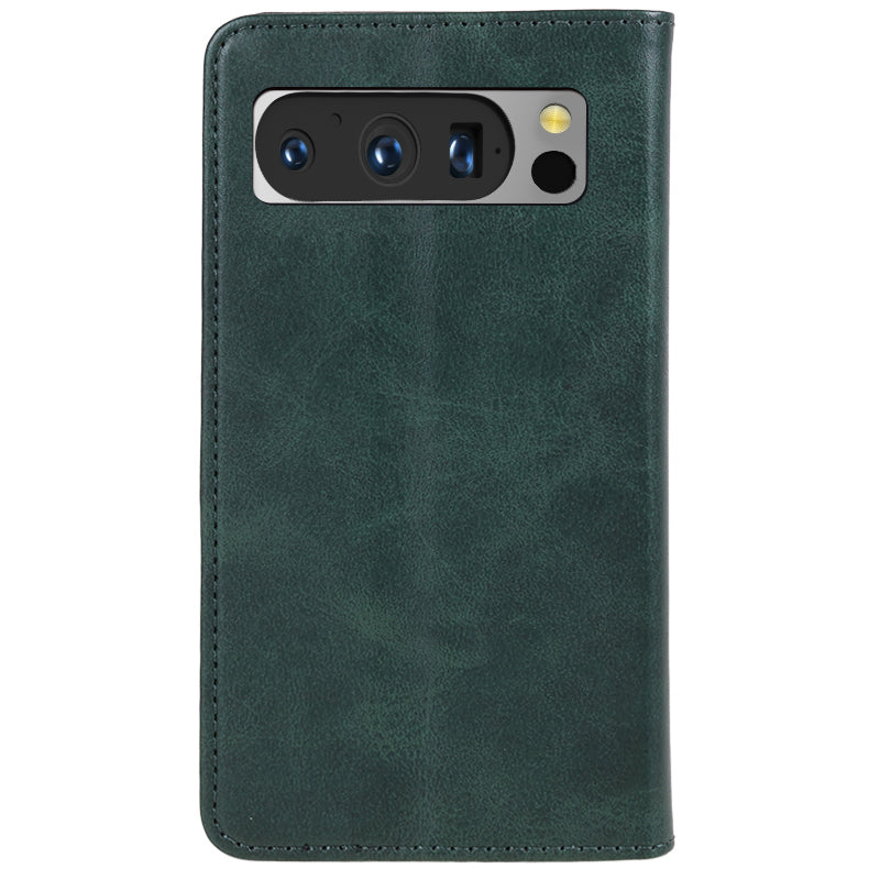 For Google Pixel 8 Pro Strong Magnetic Phone Case PU Leather Stand Case Calf Texture Wallet Cover
