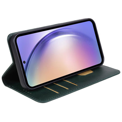 For Samsung Galaxy A22 5G (EU Version) TPU+PU Leather Case Calf Texture Wallet Anti-drop Phone Stand Cover