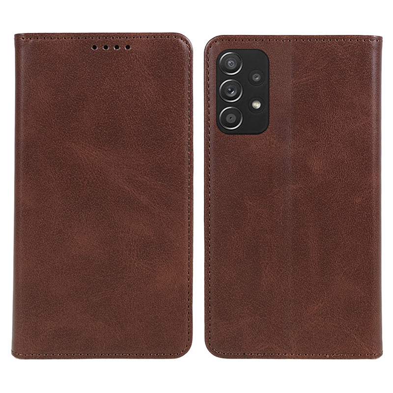 For Samsung Galaxy A52s 5G / A52 5G / 4G PU Leather Stand Case Anti-Scratch Calf Texture Wallet Dustproof Phone Cover