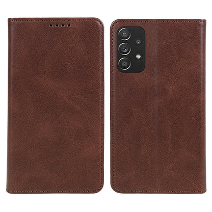 For Samsung Galaxy A52s 5G / A52 5G / 4G PU Leather Stand Case Anti-Scratch Calf Texture Wallet Dustproof Phone Cover