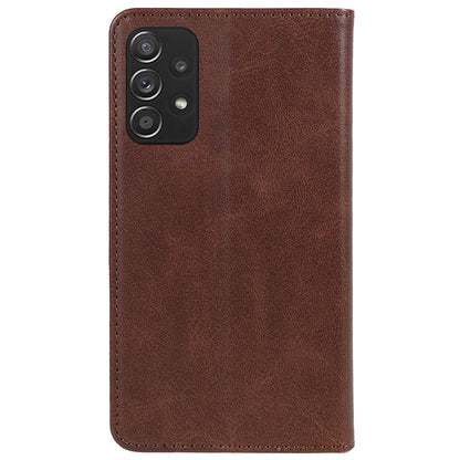 For Samsung Galaxy A52s 5G / A52 5G / 4G PU Leather Stand Case Anti-Scratch Calf Texture Wallet Dustproof Phone Cover