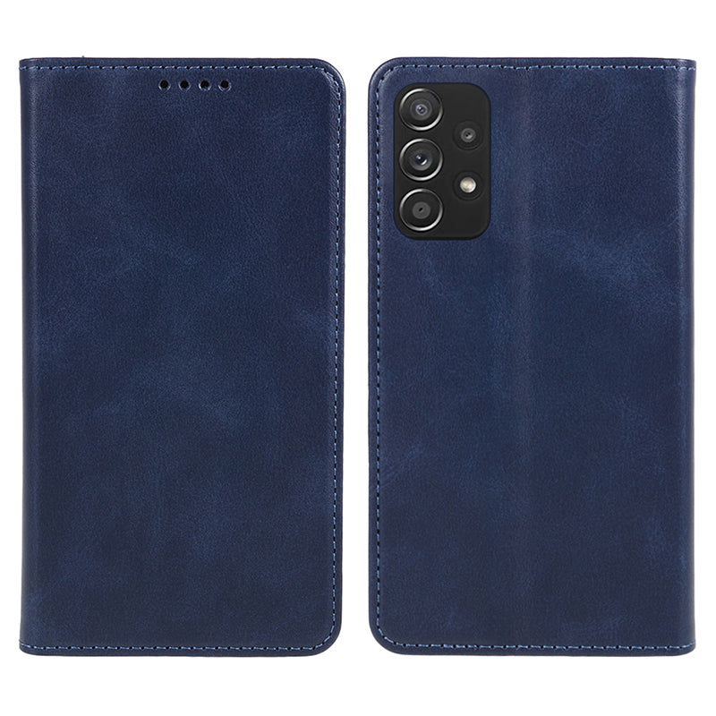 For Samsung Galaxy A52s 5G / A52 5G / 4G PU Leather Stand Case Anti-Scratch Calf Texture Wallet Dustproof Phone Cover