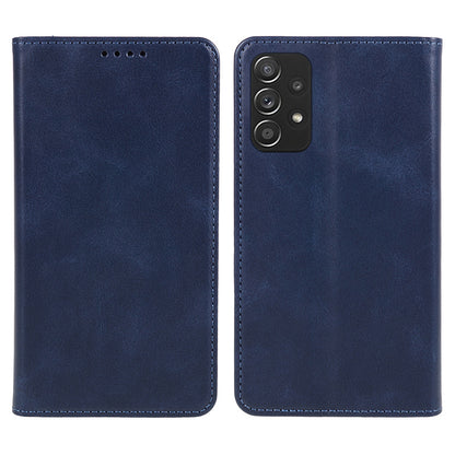 For Samsung Galaxy A52s 5G / A52 5G / 4G PU Leather Stand Case Anti-Scratch Calf Texture Wallet Dustproof Phone Cover