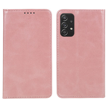 For Samsung Galaxy A52s 5G / A52 5G / 4G PU Leather Stand Case Anti-Scratch Calf Texture Wallet Dustproof Phone Cover