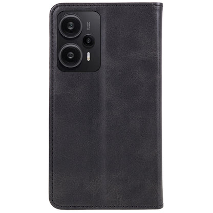 For Xiaomi Redmi Note 12 Turbo / Poco F5 5G PU Leather Coated TPU Stand Anti-drop Phone Case Calf Texture Wallet Cover