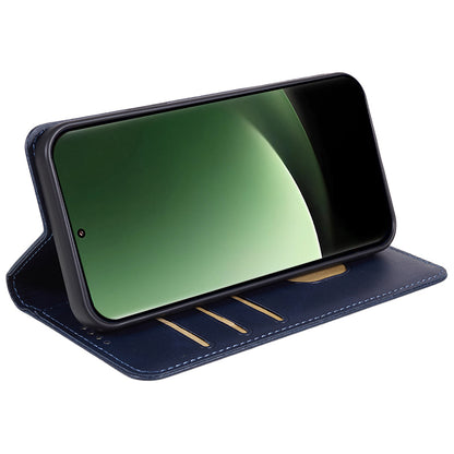 For Xiaomi Redmi Note 12 Turbo / Poco F5 5G PU Leather Coated TPU Stand Anti-drop Phone Case Calf Texture Wallet Cover