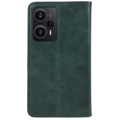 For Xiaomi Redmi Note 12 Turbo / Poco F5 5G PU Leather Coated TPU Stand Anti-drop Phone Case Calf Texture Wallet Cover