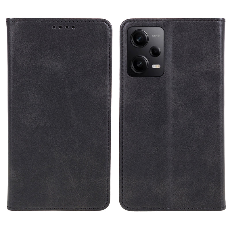 For Xiaomi Redmi Note 12 Pro 5G / Note 12 Pro Speed 5G / Poco X5 Pro 5G PU Leather Stand Case Calf Texture Wallet Phone Cover
