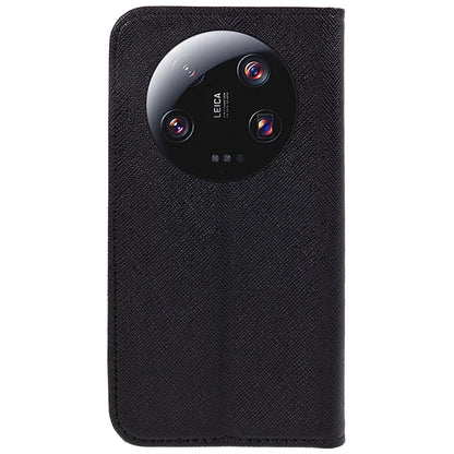 For Xiaomi 13 Ultra Shockproof Phone Shell Anti-Scratch PU Leather Wallet Cross Texture Stand Cover