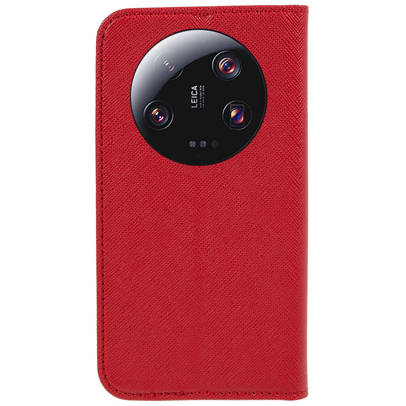 For Xiaomi 13 Ultra Shockproof Phone Shell Anti-Scratch PU Leather Wallet Cross Texture Stand Cover