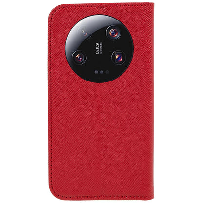 For Xiaomi 13 Ultra Shockproof Phone Shell Anti-Scratch PU Leather Wallet Cross Texture Stand Cover