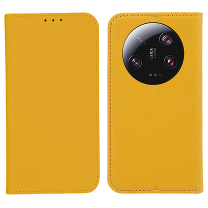 For Xiaomi 13 Ultra Shockproof Phone Shell Anti-Scratch PU Leather Wallet Cross Texture Stand Cover