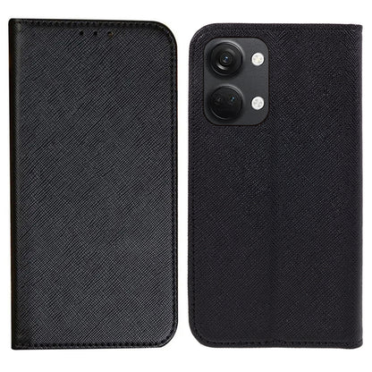 For OnePlus Ace 2V / Nord 3 5G Cross Texture Stand PU Leather Cover Anti-Scratch Phone Case Wallet