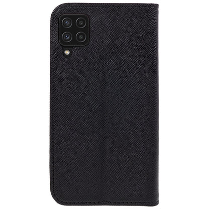 For Samsung Galaxy A22 4G (EU Version) Shockproof Phone Case Wallet Cross Texture Cover Stand PU Leather Shell